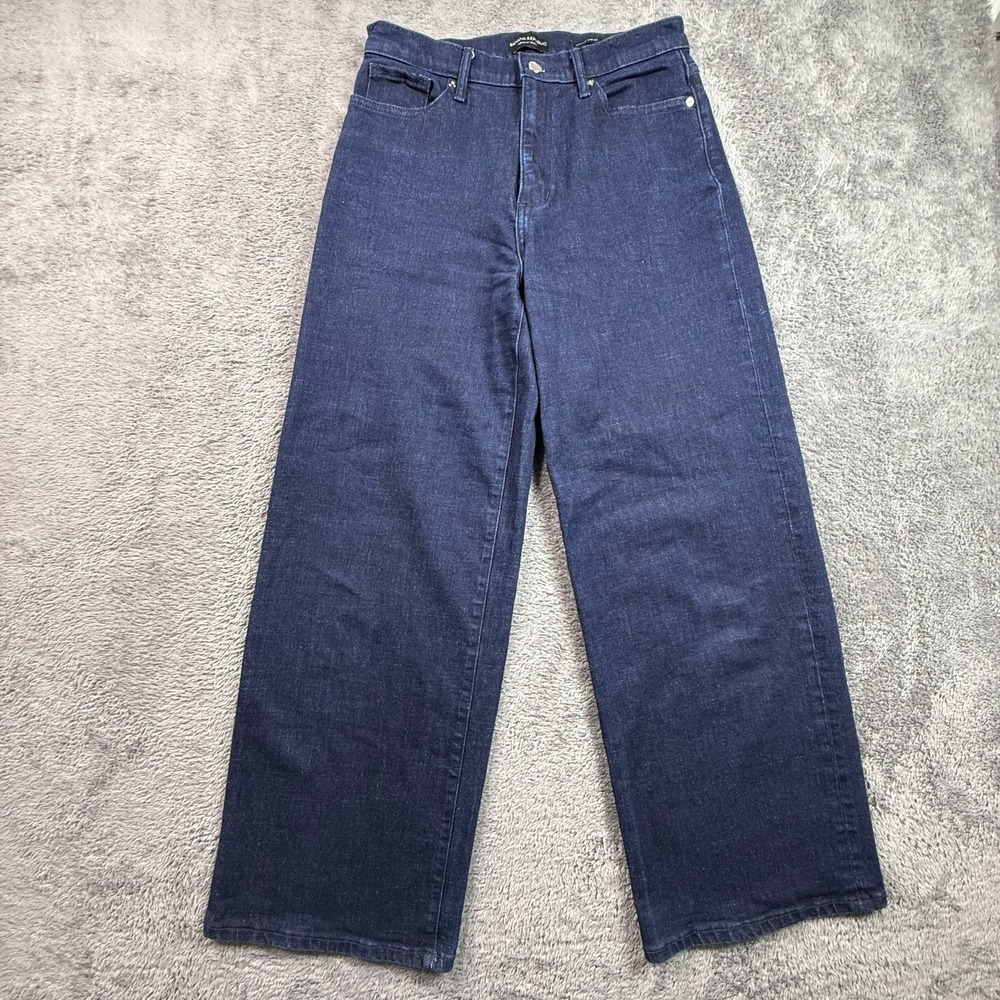 Banana Republic High-Rise Wide Leg Jeans - Dark Blue